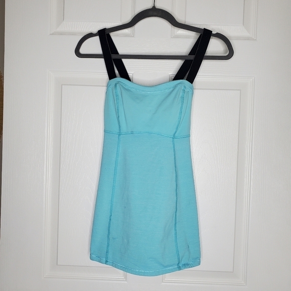 Lululemon Run Catch Me Blue Striped Racerback Luxtreme Tank Top - Picture 5 of 11
